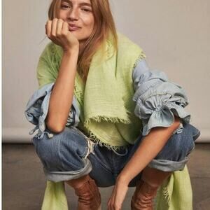 NWOT Free People Sun-Washed Fringe Travel Scarf